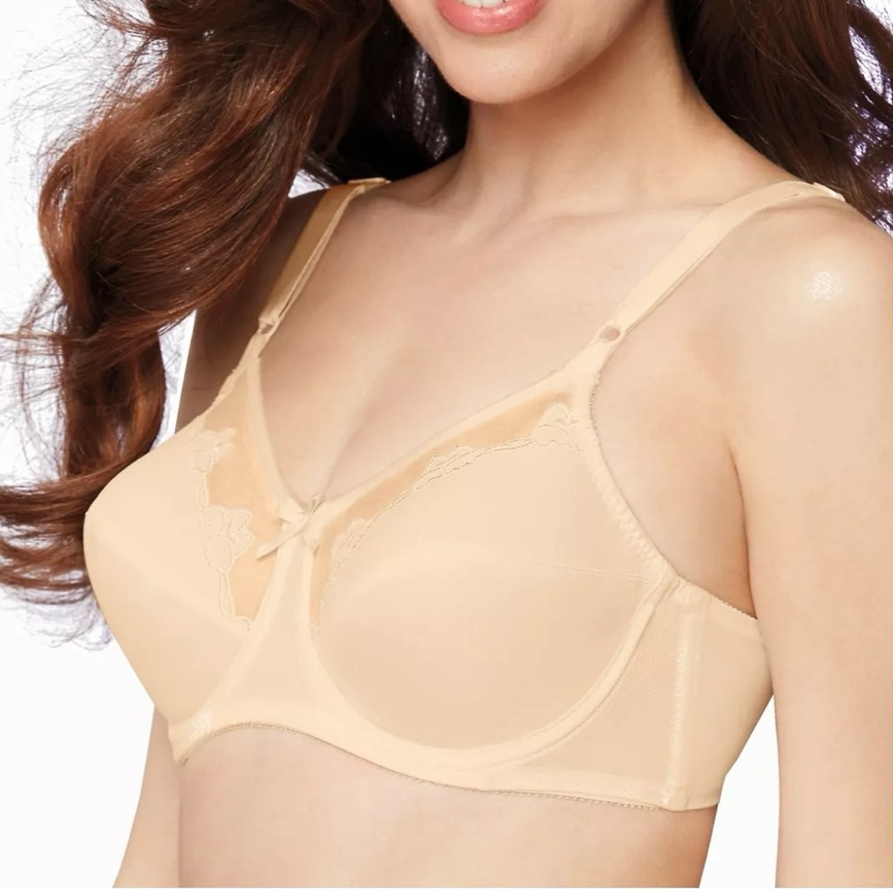NWT $40 BALI Bra Comfort-U Full Coverage Under Wire Beige, Sz 42C